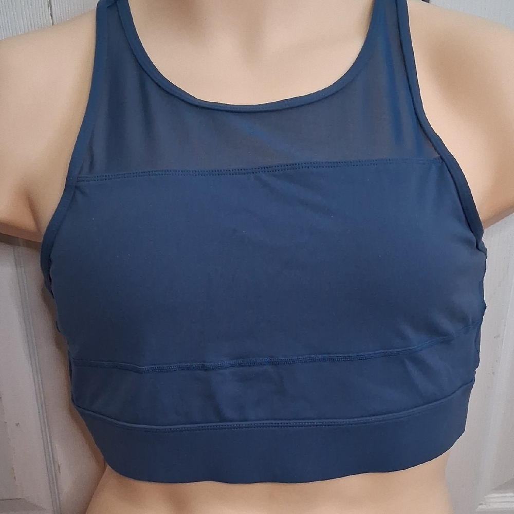 ZYIA Navy High-Neck Sports Bra